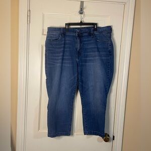 Kut From The Kloth Women’s 20W Jeans Fab Ab Crop Straight Leg Hi Rise Blue Denim
